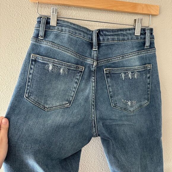 Vervet Dreamland Distressed Stretch Boyfriend Denim Jeans Size 24 - Picture 6 of 9